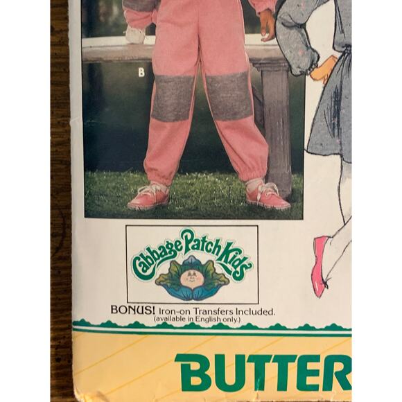 VTG Butterick Cabbage Patch Kids Pattern #3362 Top Shorts Pants Culottes 5-6-6X - Picture 3 of 8